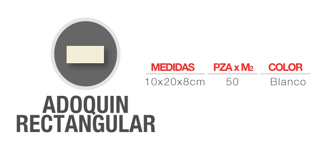 descripción de adoquin rectangular